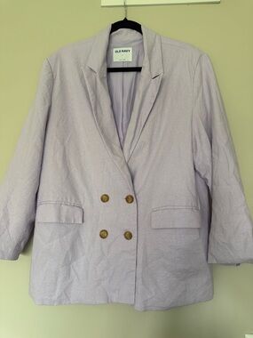 Purple Linen Blazer